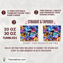 Alternative view of Gogeta All Levels Full Tumbler Wrap Tumbler Wrap – Digital Download