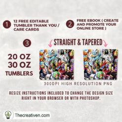 Alternative view of One Piece Squad Full Tumbler Wrap Tumbler Wrap – Digital Download