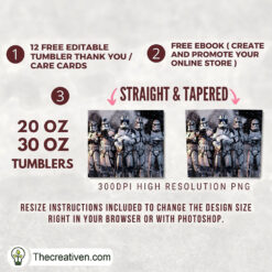 Alternative view of Stormtrooper Squad Full Tumbler Wrap Tumbler Wrap – Digital Download