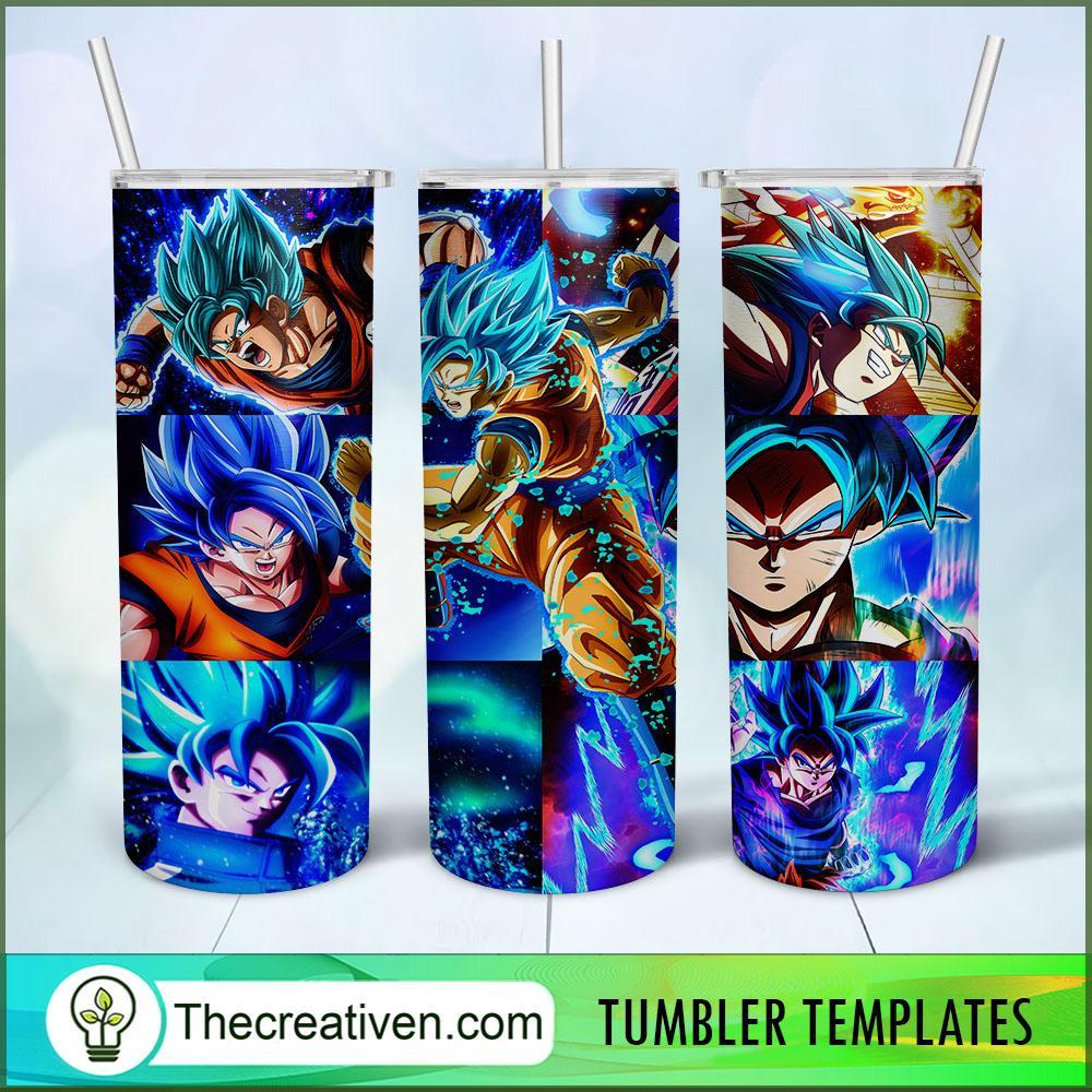 Son Goku Super Saiyan Blue Full Tumbler Wrap, 20oz Skinny Straight, Skinny 20oz, PNG Digital File 1 89 copy 12