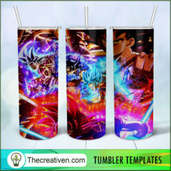 Son Goku Super Saiyan God Full Tumbler Wrap Download