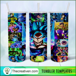 Goku and Memories Full Tumbler Wrap Tumbler Wrap – Digital Download