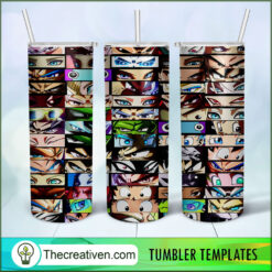 Dragon Ball Eyes Full Tumbler Wrap Tumbler Wrap – Digital Download