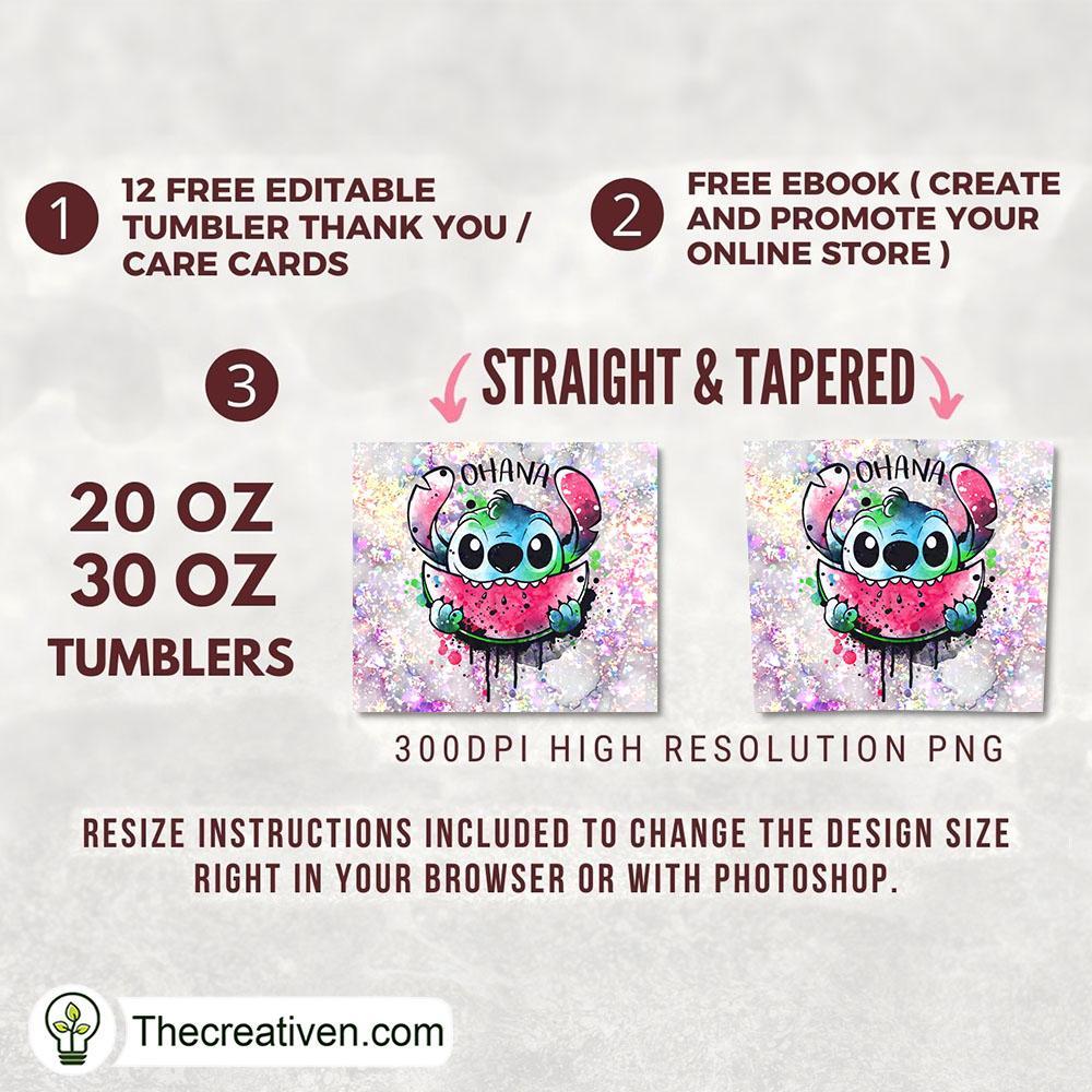 Stitch eat Water Melon Full Tu Tumbler Wrap Download 2 Stitch eat Water Melon Full Tu Tumbler Wrap Download - Image 2