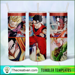 Gohan Dragon Ball Z Full Tumbler Wrap Tumbler Wrap – Digital Download