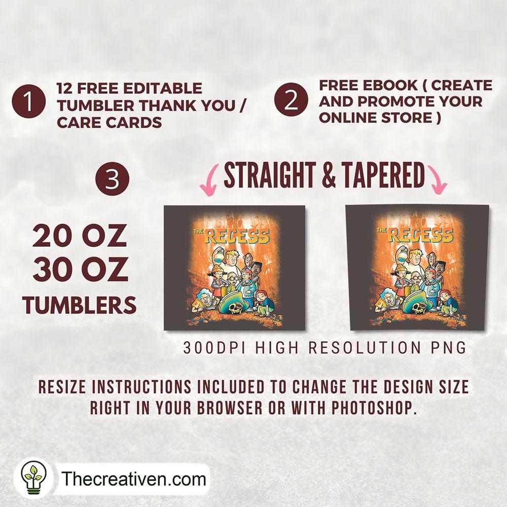 The Recess Full Tumbler Wrap Tumbler Wrap – Digital Download 2 The Recess Full Tumbler Wrap Tumbler Wrap – Digital Download - Image 2