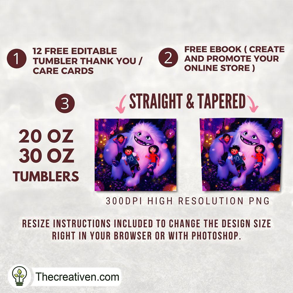 Abominable Poster Full Tumbler Wrap Tumbler Wrap – Digital Download 2 Abominable Poster Full Tumbler Wrap Tumbler Wrap – Digital Download - Image 2
