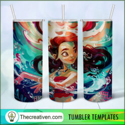 Little Mermaid Full Tumbler Wrap Tumbler Wrap – Digital Download