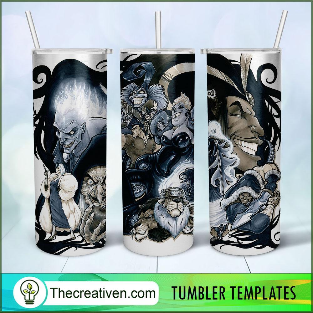 Disney Scary Characters Full T Tumbler Wrap Download 1 Disney Scary Characters Full T Tumbler Wrap Download