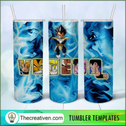 Vegeta Dragon Ball Z Full Tumbler Wrap Tumbler Wrap – Digital Download