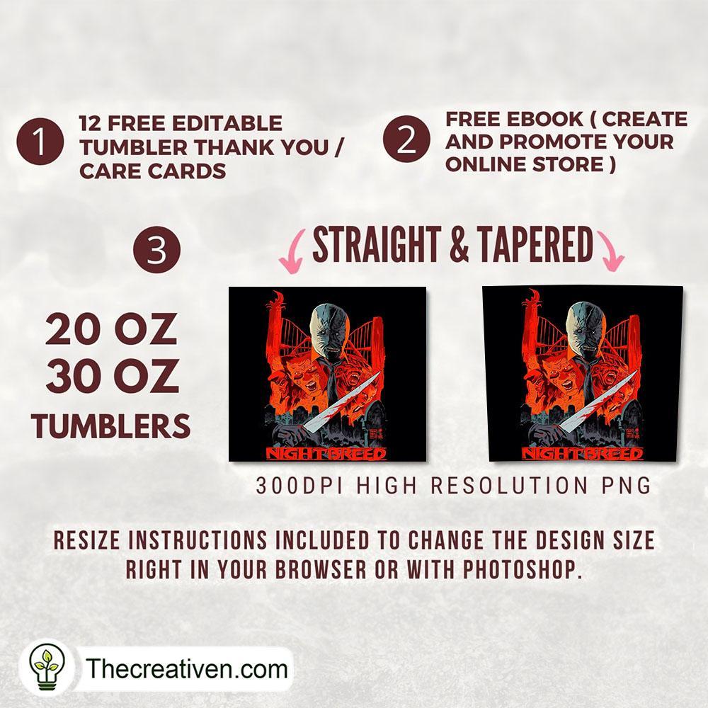 Horror Nightbreed Halloween Fu Tumbler Wrap Download 2 Horror Nightbreed Halloween Fu Tumbler Wrap Download - Image 2