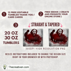 Alternative view of Horror Ghost Halloween Full Tu Tumbler Wrap Download