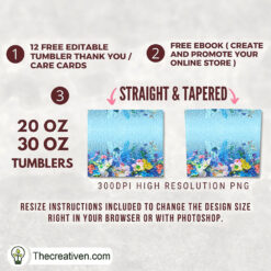 Alternative view of Water Sea Full Tumbler Wrap Tumbler Wrap – Digital Download