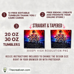Alternative view of Stranger Things Poster Full Tumbler Wrap Tumbler Wrap  Design 49024