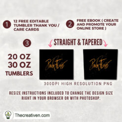 Alternative view of Pink Floyd Signature Full Tumbler Wrap Tumbler Wrap – Digital Download