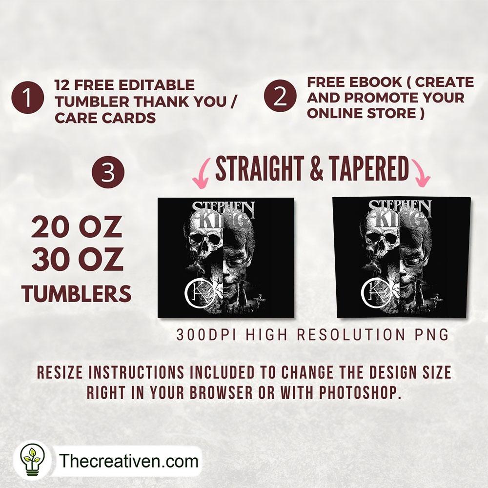 Stephen King Horror Full Tumbler Wrap Tumbler Wrap – Digital Download 2 Stephen King Horror Full Tumbler Wrap Tumbler Wrap – Digital Download - Image 2