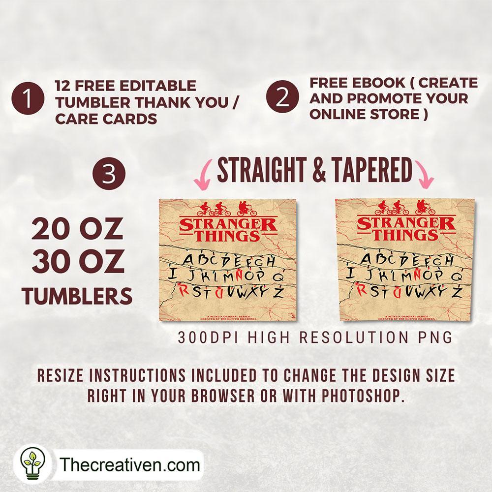 Stranger Things Full Tumbler Wrap Tumbler Wrap – Digit Design 48963 2 Stranger Things Full Tumbler Wrap Tumbler Wrap – Digit Design 48963 - Image 2