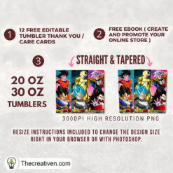 Alternative view of Dragon Ball Z Full Tumbler Wrap Tumbler Wrap – Digital Download