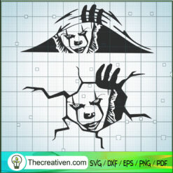 Pennywise Hide SVG Cut File for Cricut & Silhouette