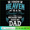 I Know Heaven Is A Beautiful Place SVG, Because Have My Dad SVG, Father Day SVG, Heaven SVG 3 260 copy