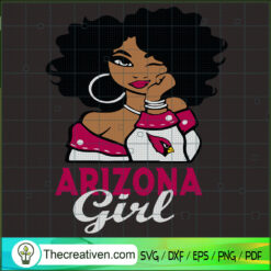 Arizona Girl SVG, Afro Women SVG, Black Girl NFL SVG