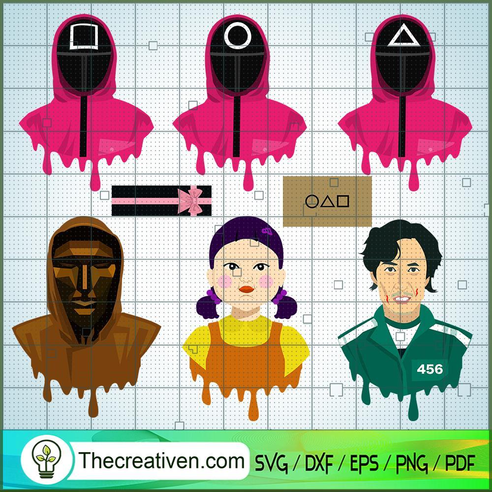 Squid Game Characters Bundle SVG Cut File for Cricut & Silhouette 1 Squid Game Characters Bundle SVG Cut File for Cricut & Silhouette