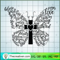 Butterfly Jesus SVG Cut File for Cricut & Silhouette