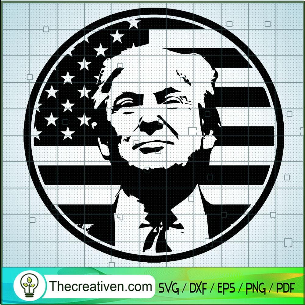Donald Trump In Circle US Flag SVG Cut File for Cricut & Silhouette 1 Donald Trump In Circle US Flag SVG Cut File for Cricut & Silhouette