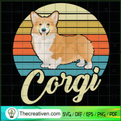 Corgi Vintage SVG, Corgi SVG, Pet Lover SVG