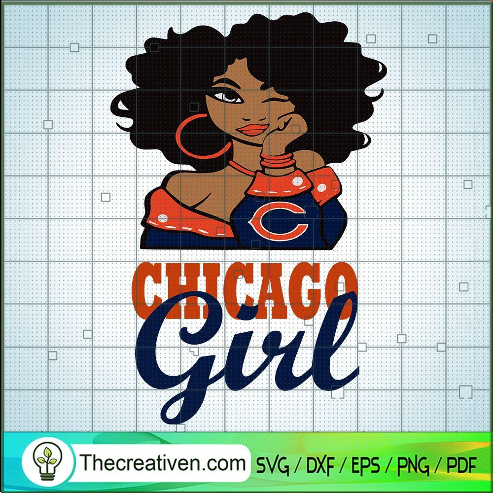 Chicago Girl SVG, Chiacago Logo SVG, NFL Team SVG 1 Chicago Girl SVG, Chiacago Logo SVG, NFL Team SVG