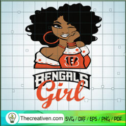 Cincinnati Bengals Girl SVG, Cincinnati Bengals Logo SVG, NFL Team SVG