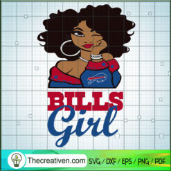 Bills Girl SVG, Bills Logo SVG, NFL Team SVG