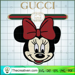 Gucci Minnie Mouse SVG, Minnie Mouse SVG, Luxury Brand SVG