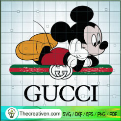 Gucci Mickey Mouse SVG, Mickey Mouse SVG , Luxury Brand SVG