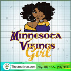 Minnesota Vikings Girl SVG, Minnesota Vikings Logo SVG, NFL Team SVG
