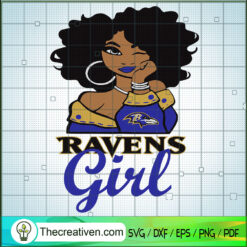 Ravens Girl SVG, Ravens Logo SVG , NFL Team SVG
