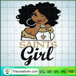 Saints Girl SVG, Saints Logo SVG, NFL Team SVG