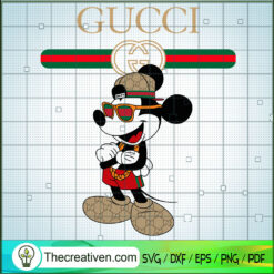 Mickey Mouse Gucci SVG, Gucci Luxury Brand SVG, Gucci Disney SVG