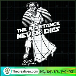 The Resistance Never Dies SVG, Leia Organa SVG, Star Wars SVG