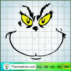 Fun Grinch Face SVG, Grinch Christmas SVG, Christmas Eve SVG