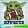 Baby Yoda Cowboys SVG, Baby Yoda SVG, NFL Sport SVG