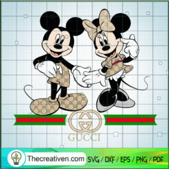 Mickey And Minnie Hold Hand SVG Cut File for Cricut & Silhouette