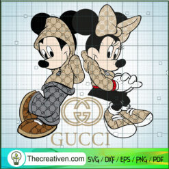 Hypebeast Gucci Mickey And Minnie SVG Cut File for Cricut & Silhouette