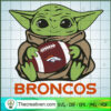 Baby Yoda Broncos SVG, Baby Yoda SVG, NFL Team SVG