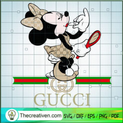 Minnie Gucci Luxury Brand SVG, Disney Minnie SVG, Gucci SVG