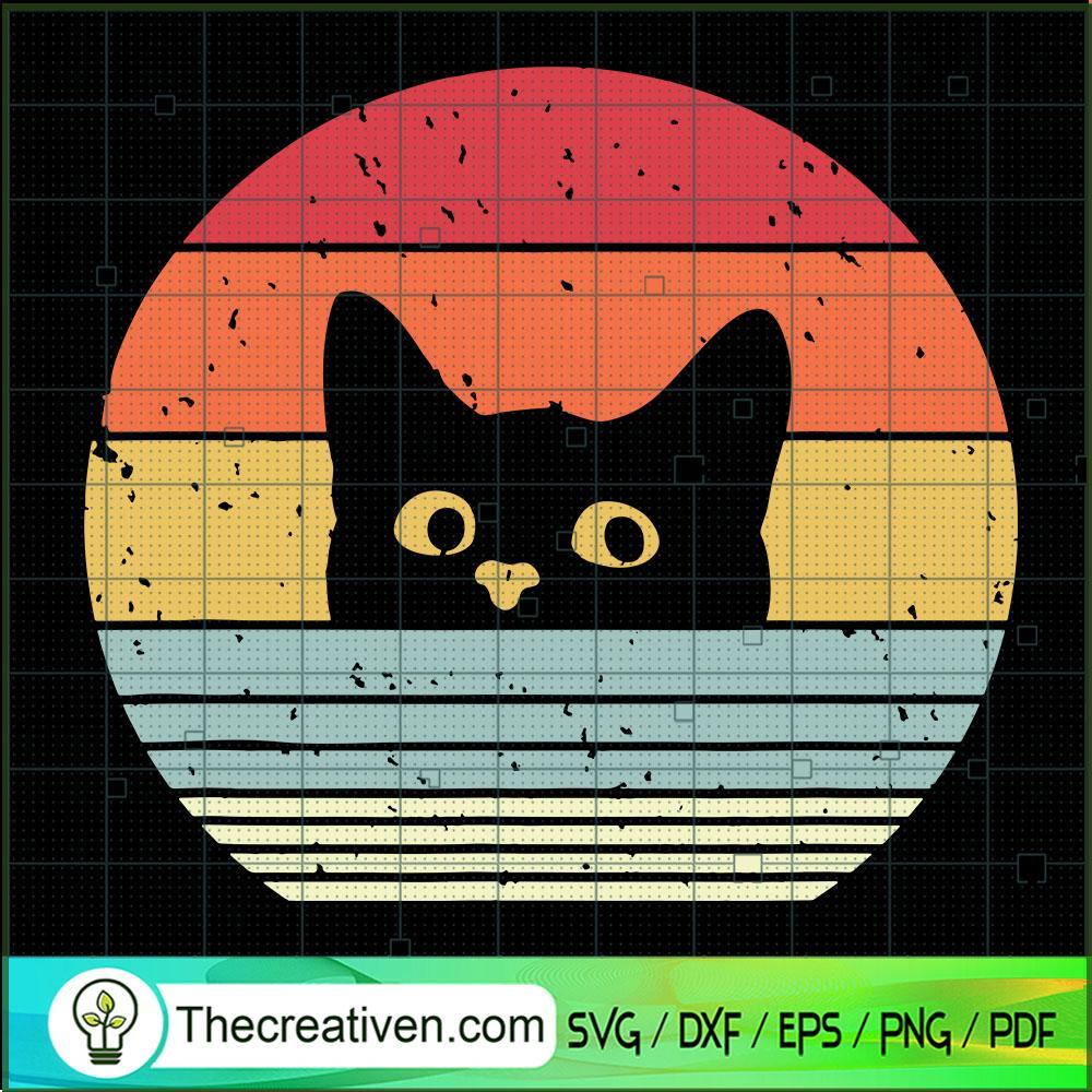 Black Cat Retro SVG, Vintage SVG, Halloween Black Cat SVG 1 Black Cat Retro SVG, Vintage SVG, Halloween Black Cat SVG