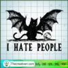 Cat Bat Skulls I Hate People SVG, Spooky SVG, Halloween SVG 2 193 copy 2