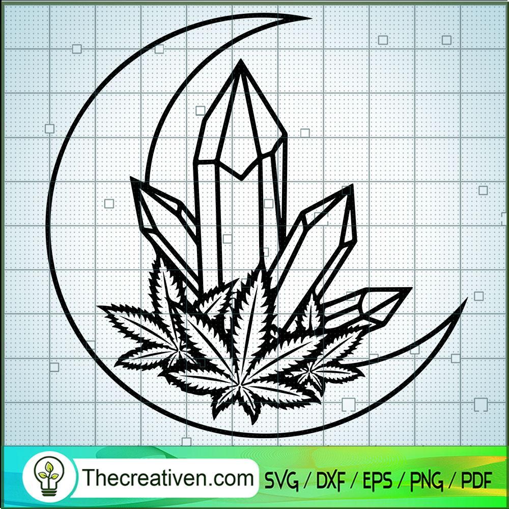 Cannabis Crystal Moon SVG, Leaf SVG, Weed SVG, Cannabis SVG 1 182 copy 3