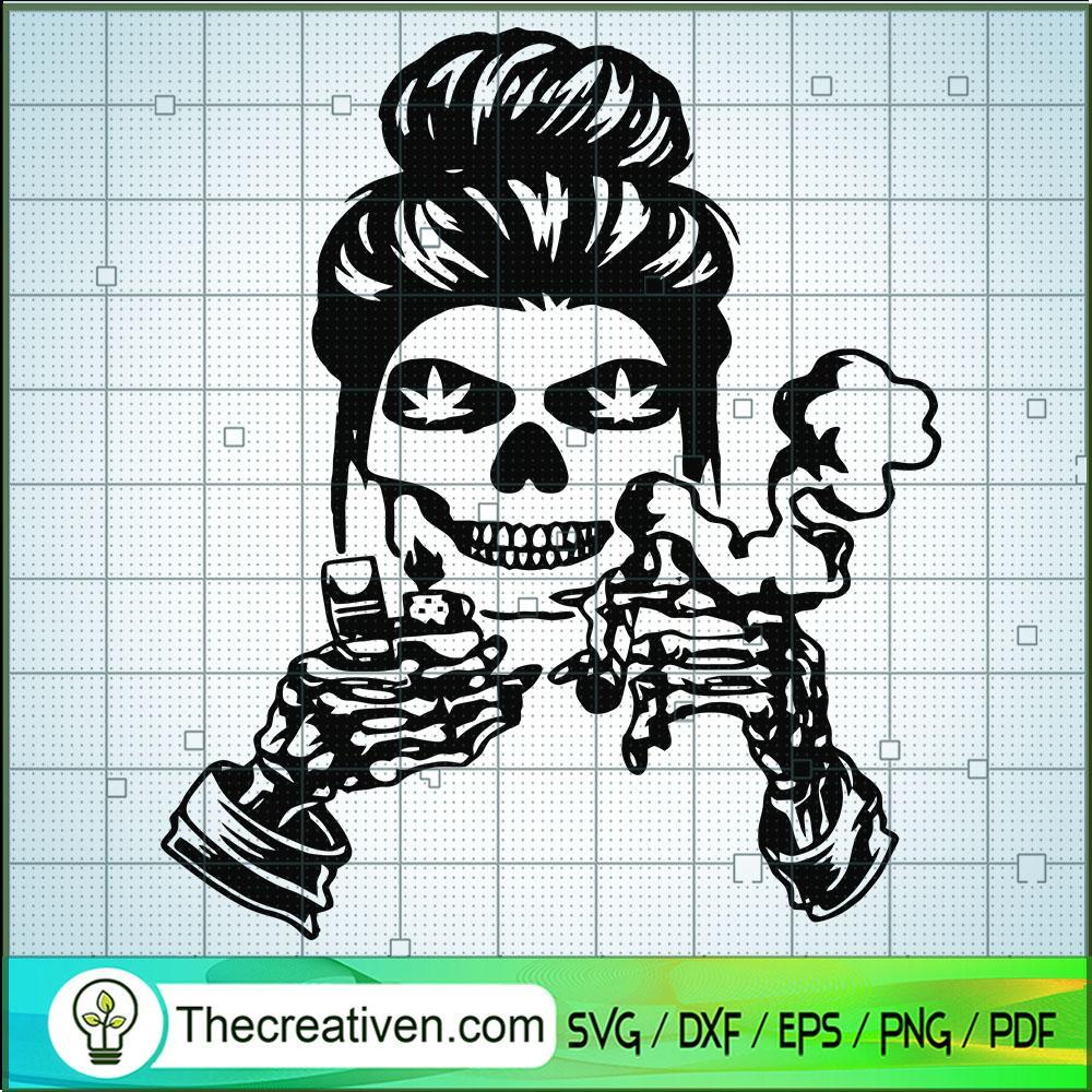 BunHair Skull Smoking SVG, Smoke Weed SVG, Cannabis SVG 1 BunHair Skull Smoking SVG, Smoke Weed SVG, Cannabis SVG