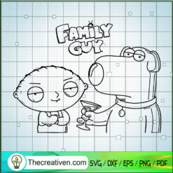 Brian Griffin SVG, Stewie Griffin SVG, Family Guy SVG